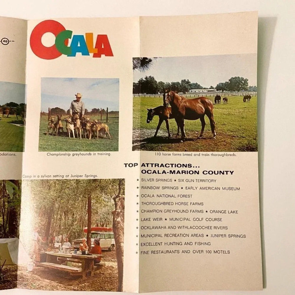 Vintage 1967 Ocala Marion County Florida Brochure Pamphlet Souvenir - Picture 7 of 10
